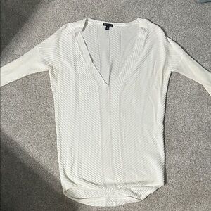 Express Ivory V-Neck Women's Tunic